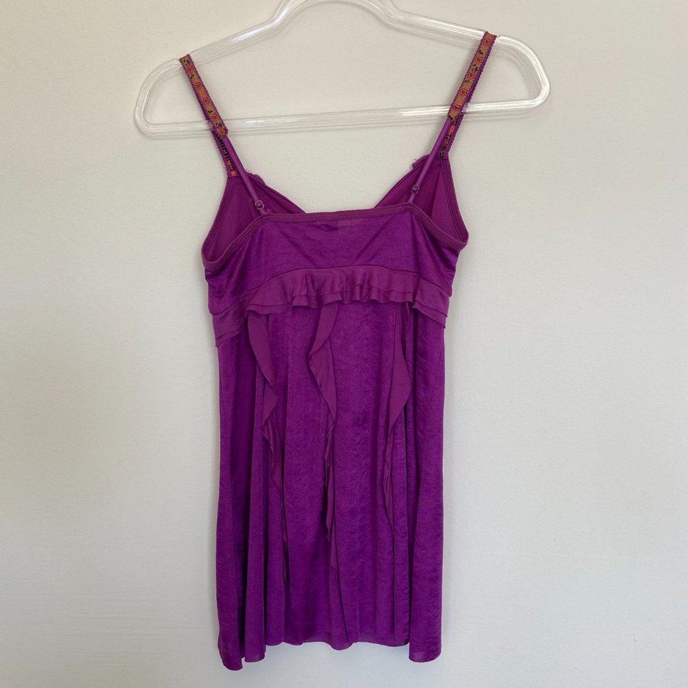 Free People Purple Ruffle Tank Top - Picture 5 of 8